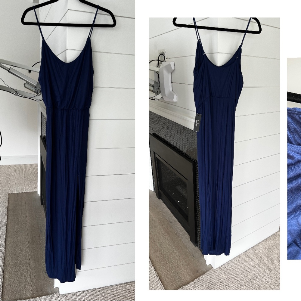 Lulu’s Blue spaghetti strap tshirt dress.